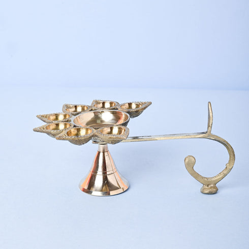 Samskara Home Pranati Pooja Aarti Diya With Handle